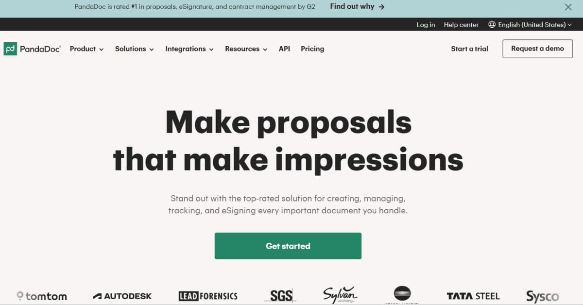 PandaDoc - SAAS Website Examples