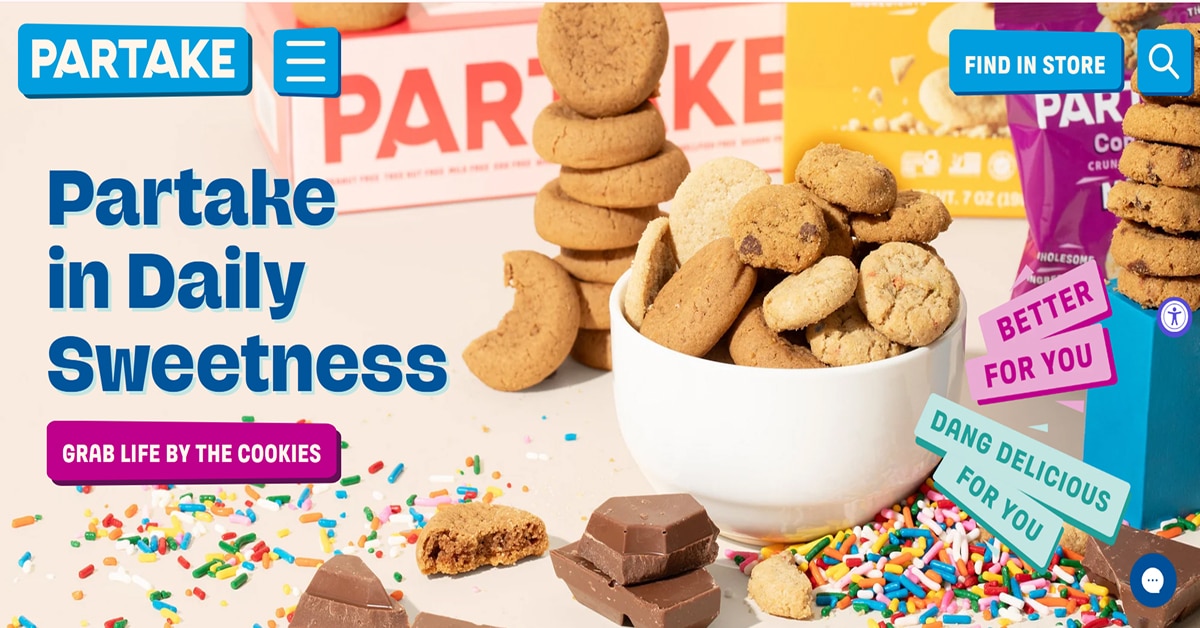 Partake Foods - Shopify Website Examples