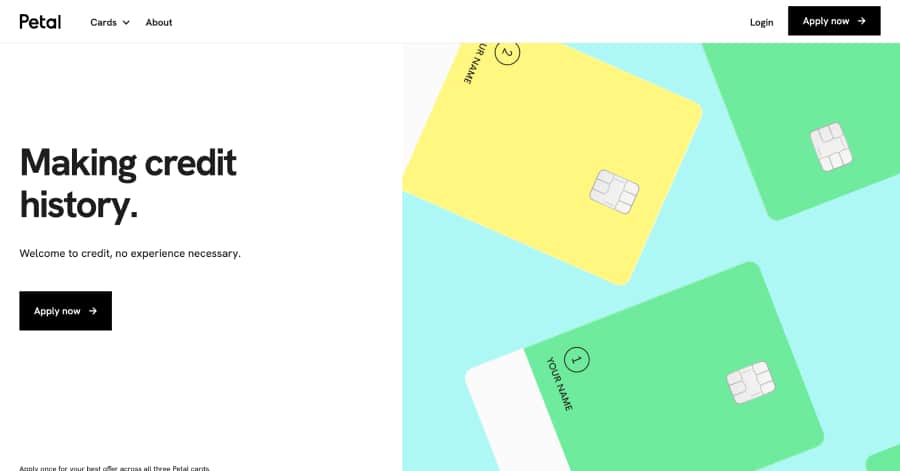 Petal - Fintech Startup Website Examples Petal - Fintech Startup Website Examples