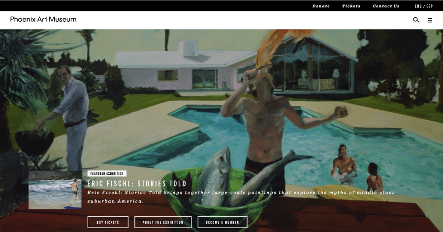 Phoenix Art Museum - Museum Website Examples