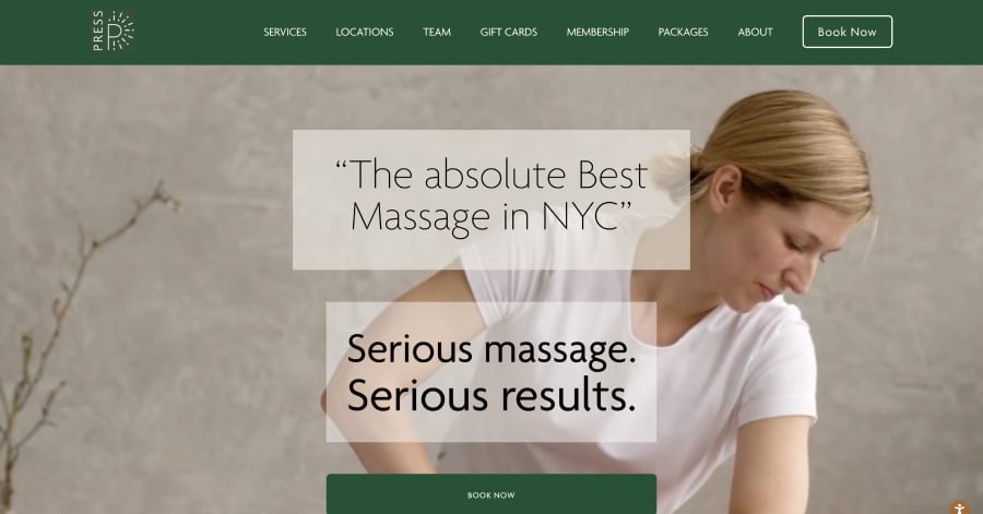 Press - Massage Website Example Press - Massage Website Example