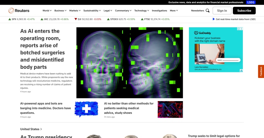 Reuters - Informational Website Example Reuters - Informational Website Example