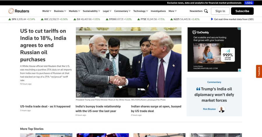 Reuters - Journalist Website Exampl