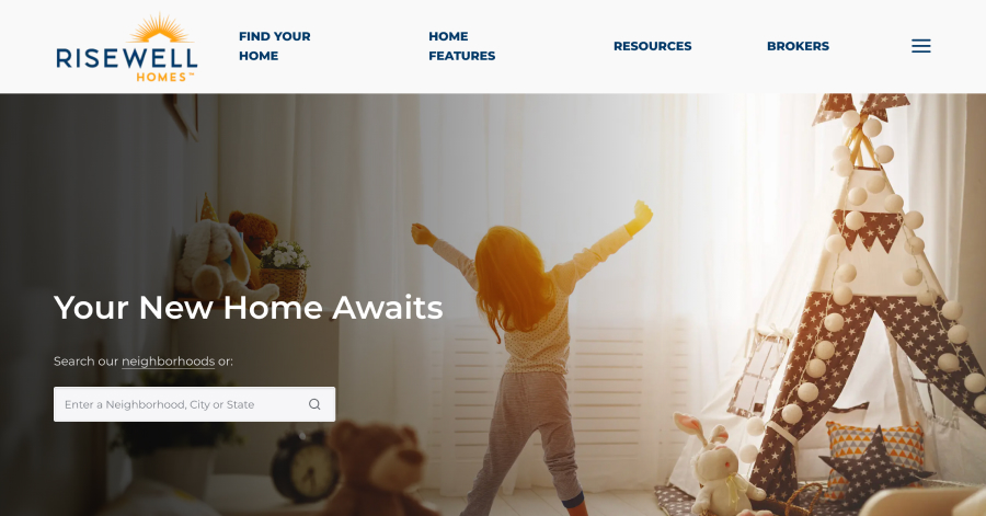 Risewell Homes - Home Builder Website Example Risewell Homes - Home Builder Website Example