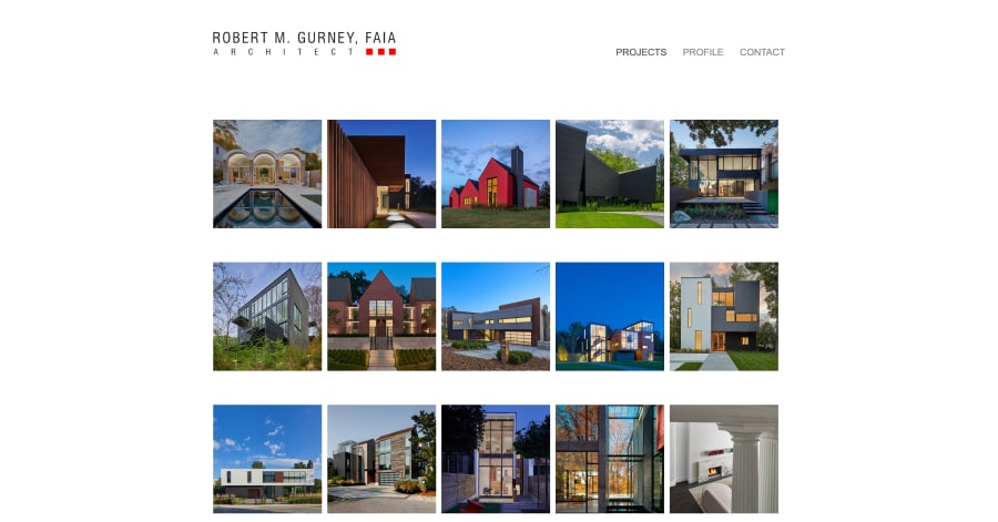 Robert M. Gurney - Minimalist Website Example