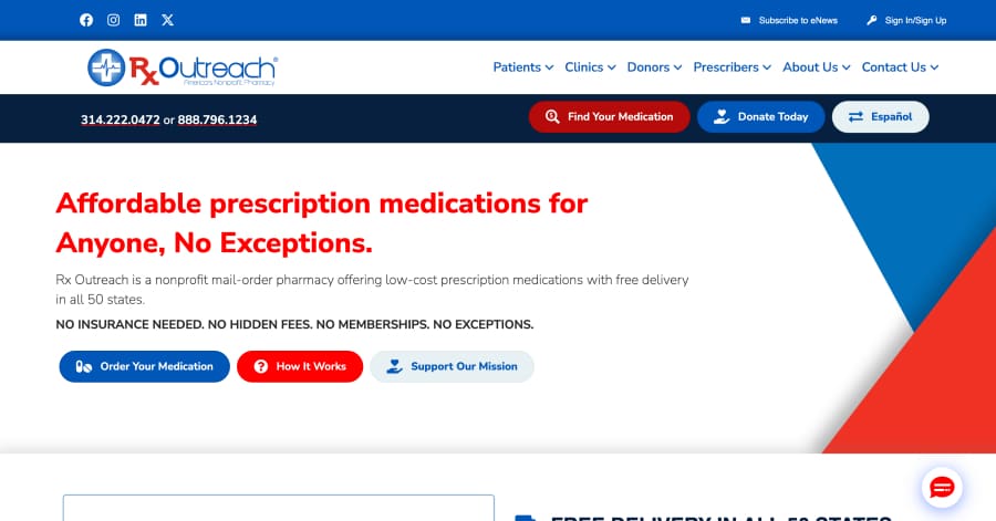 Rx Outreach - Pharmacy Website Example