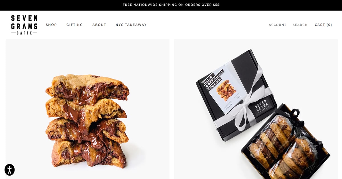 Seven Grams - Wix Ecommerce Store Example Seven Grams Caffé - Wix Website Example