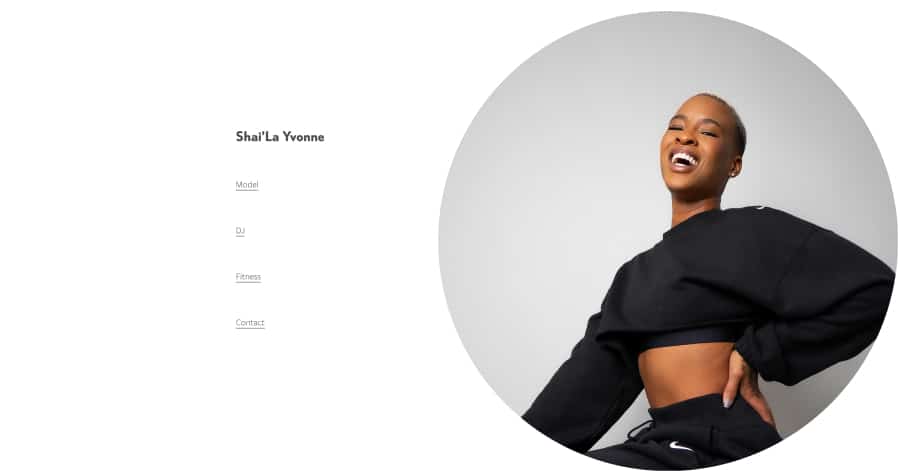 Shai'La Yvonne - Model Website Example