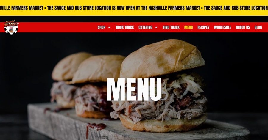 Smokin Buttz - Menu Design Example Smokin Buttz - Menu Design Example