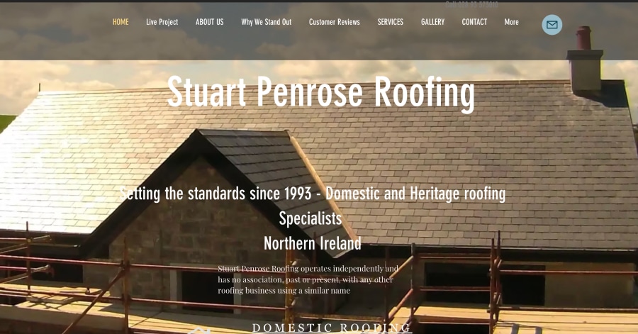 Stuart Penrose Roofing - Roofing Website Example Stuart Penrose Roofing - Roofing Website Example