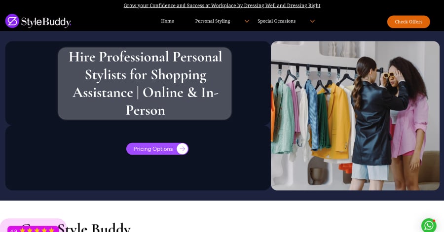 StyleBuddy - Personal Shopping Assistant Website Examples