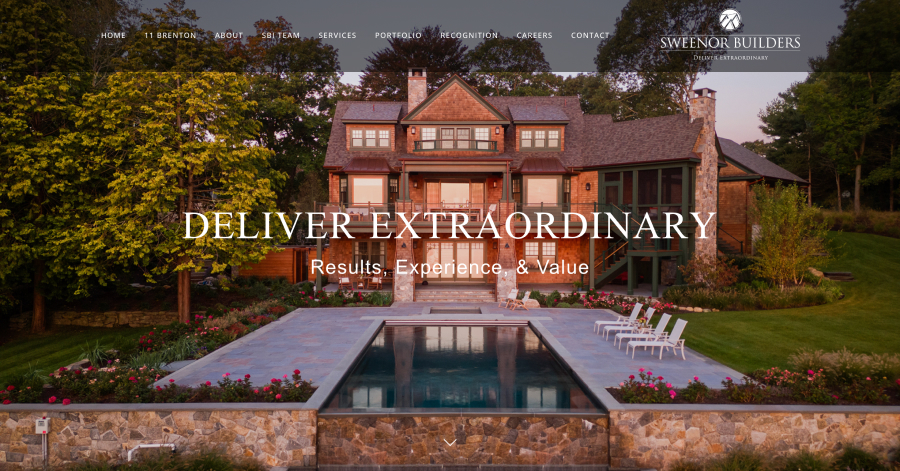 Sweenor Builders - Home Builder Website Example Sweenor Builders - Home Builder Website Example