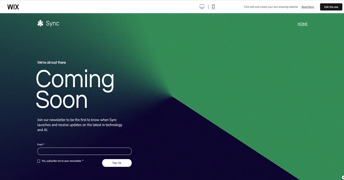 Sync - One Page Template