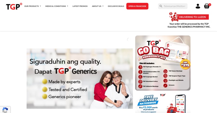 TGP - Pharmacy Website Example