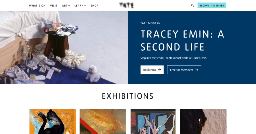Tate - Museum Website Examples