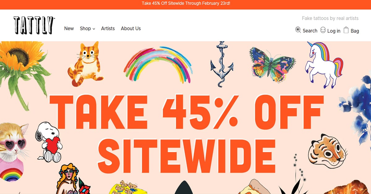 Tattly - Shopify Website Examples