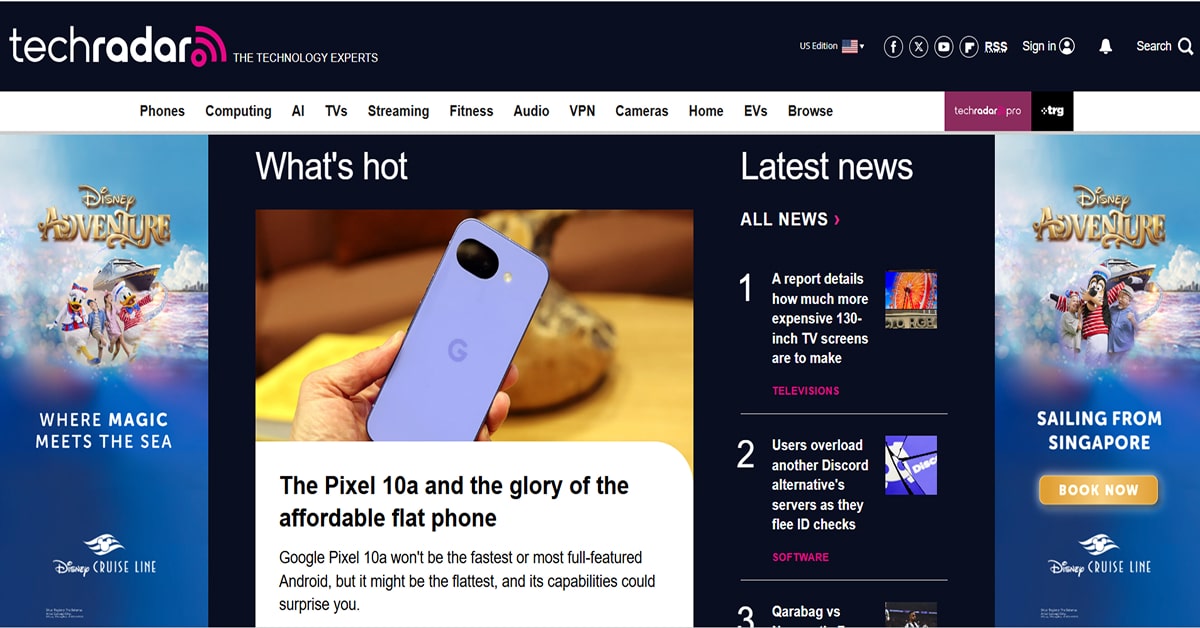 Techradar - Technology Website Example Karkey - Technology Website Examples