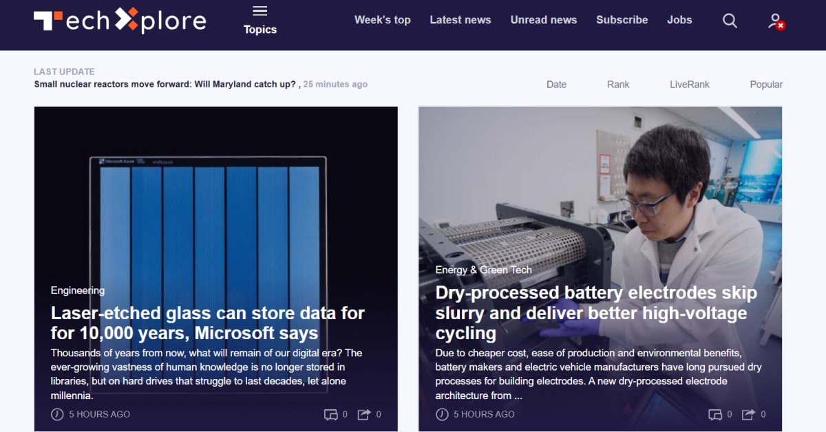Techxplore - Technology Website Example Karkey - Technology Website Examples