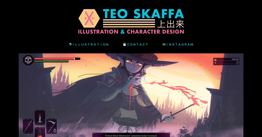 Teo Skaffa - Illustrator Website Examples