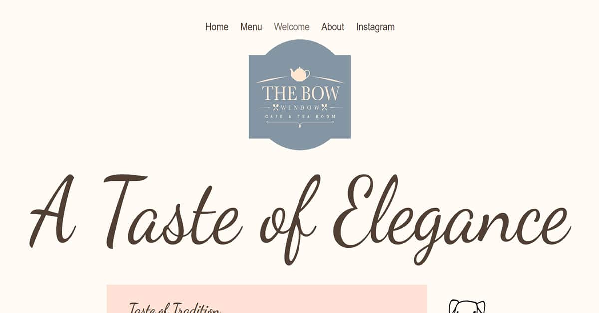 The Bow - Website Tab Example Best Website Tab_The Bow Window Cafe And Tea Room