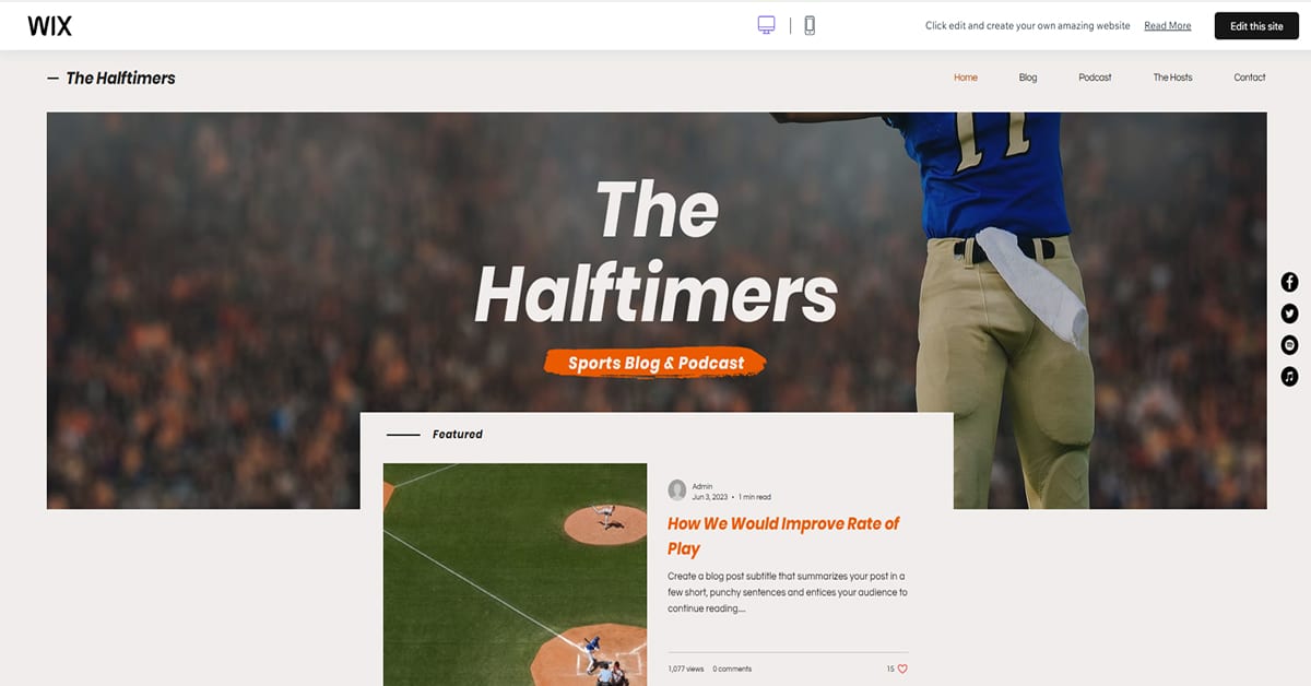 The Halftimers - Podcast Template Podcaster Template