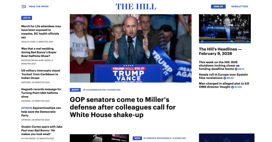 The Hill - Informational Website Example The Hill - Informational Website Example