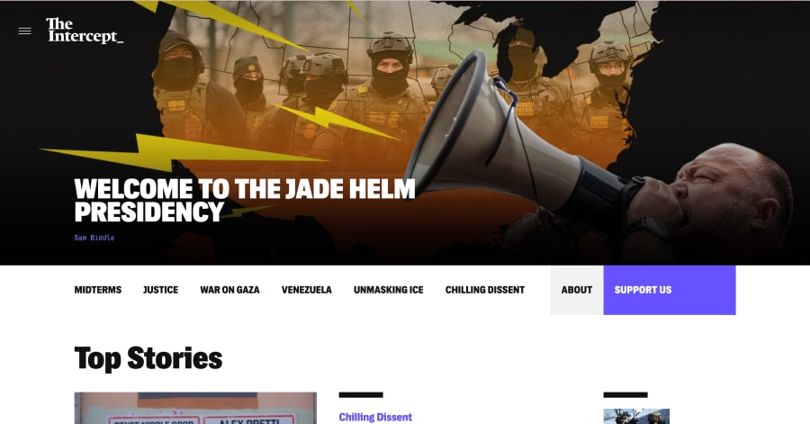 The Intercept - Journalist Website Exampl