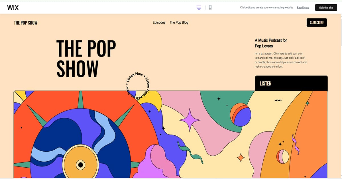 The Pop Show - Podcast Template Podcaster Template
