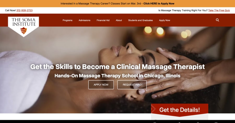 The Soma Institute - Massage Website Example The Soma Institute - Massage Website Example