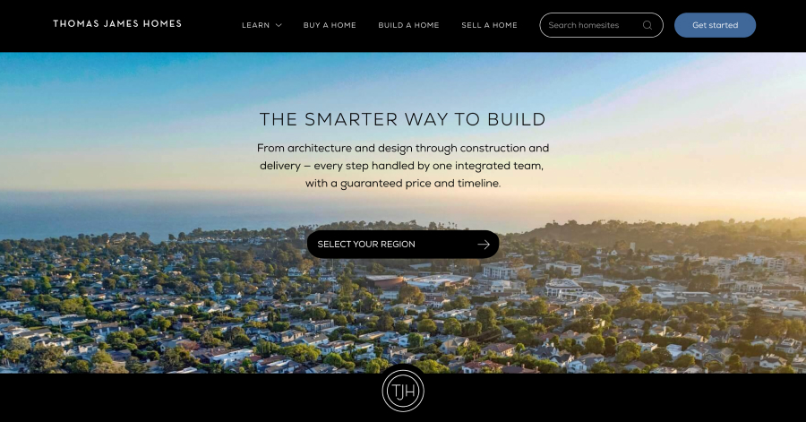 Thomas James Homes - Home Builder Website Example Thomas James Homes - Home Builder Website Example