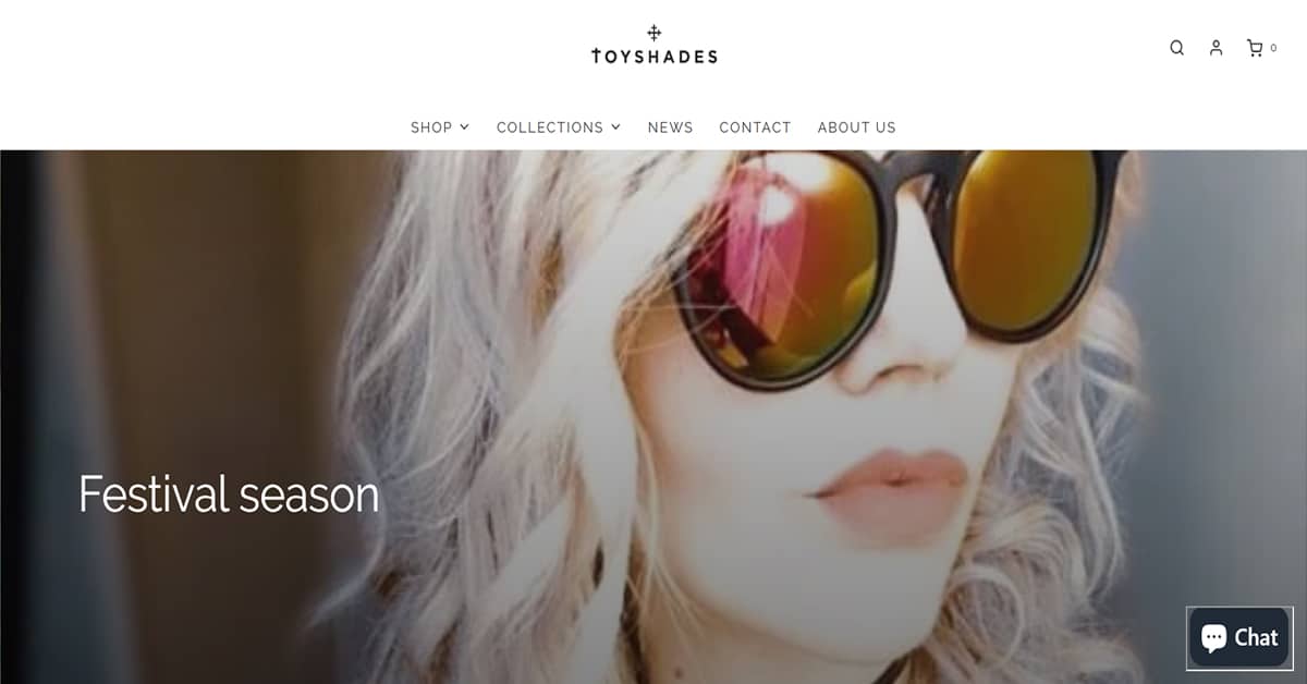 Toy Shades - Shopify Website Examples