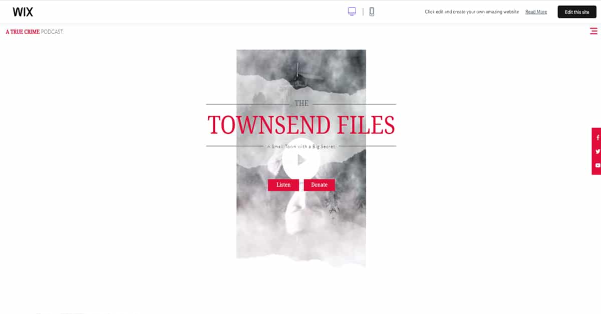 True Crime Podcast - Podcast Template Podcaster Template