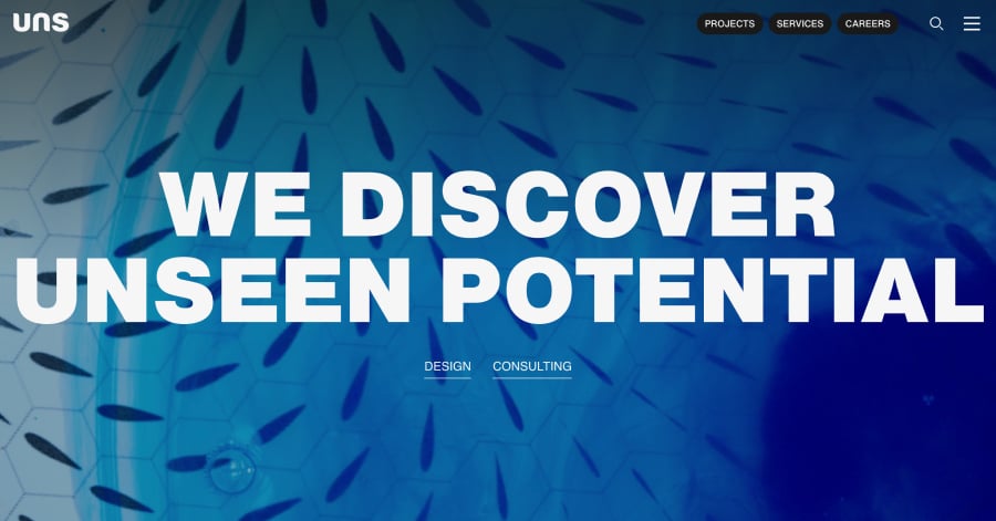 UNS - Minimalist Website Example