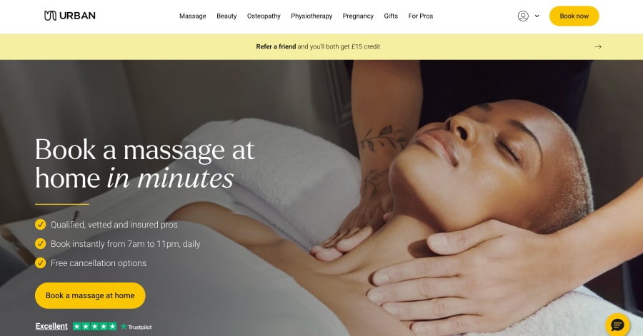 Urban - Massage Website Example Urban - Massage Website Example