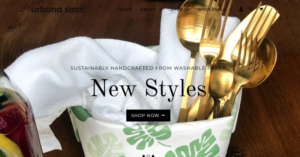 Urbana Sacs - Shopify Website Examples