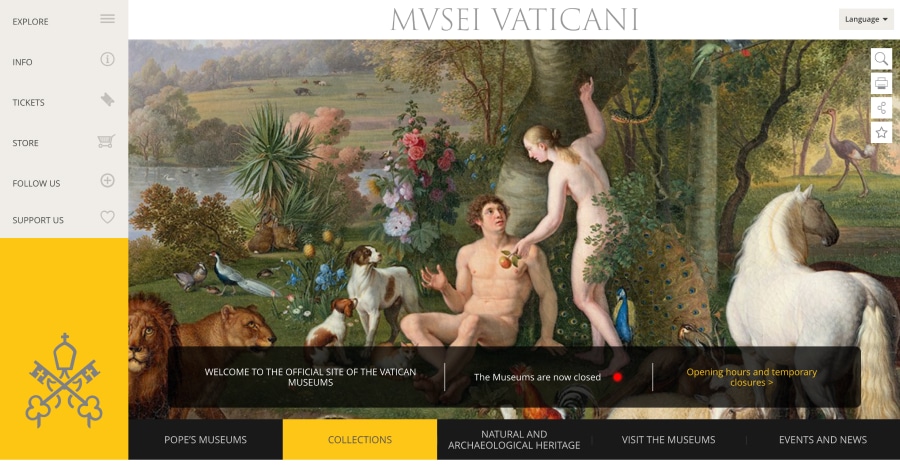 Vatican Museums - Museum Website Examples