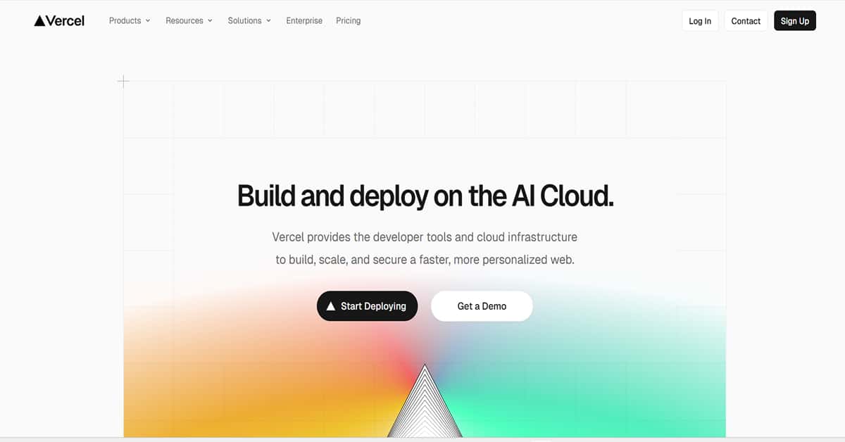 vercel - saas website examples