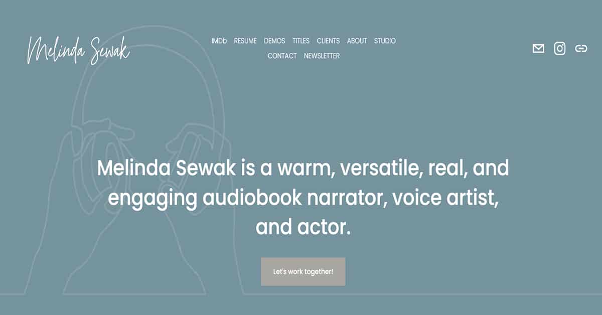 Voiced by Melinda - Voice Actor Website melinda sewak - voice actor website examples