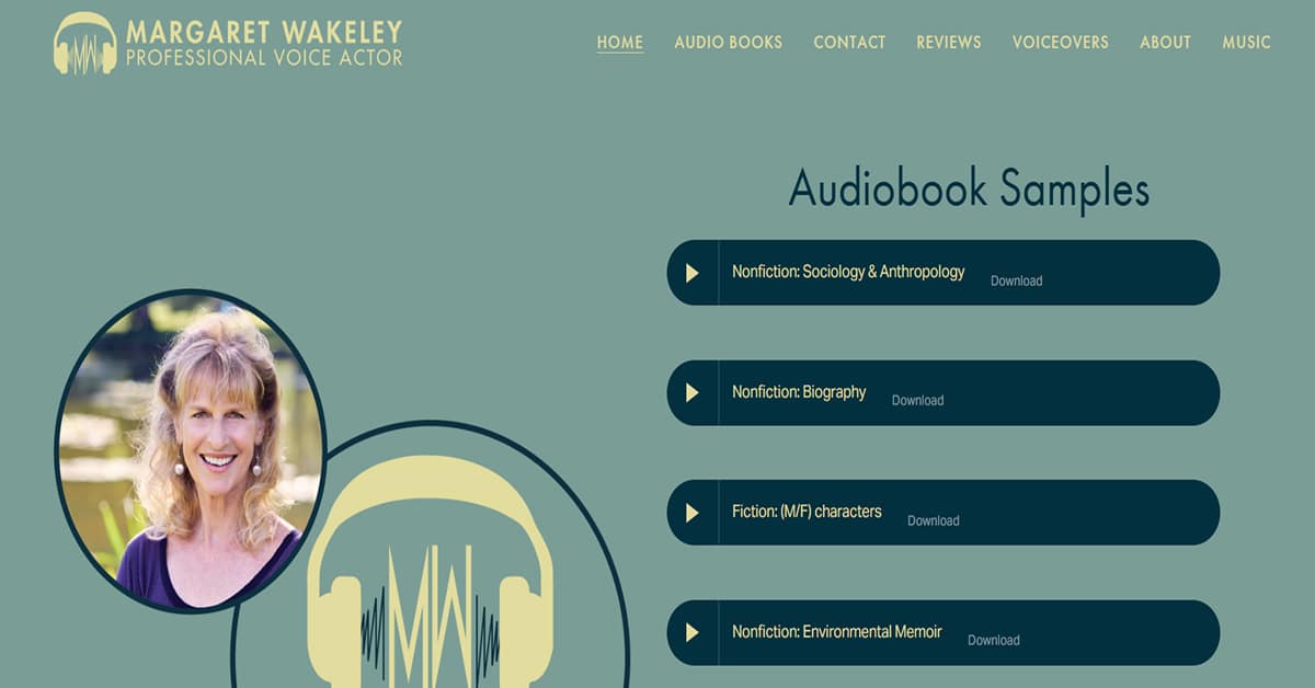 Wakeley - Voice Actor Website margaret wakeley - voice actor website examples