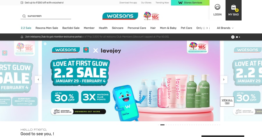 Watsons - Pharmacy Website Example
