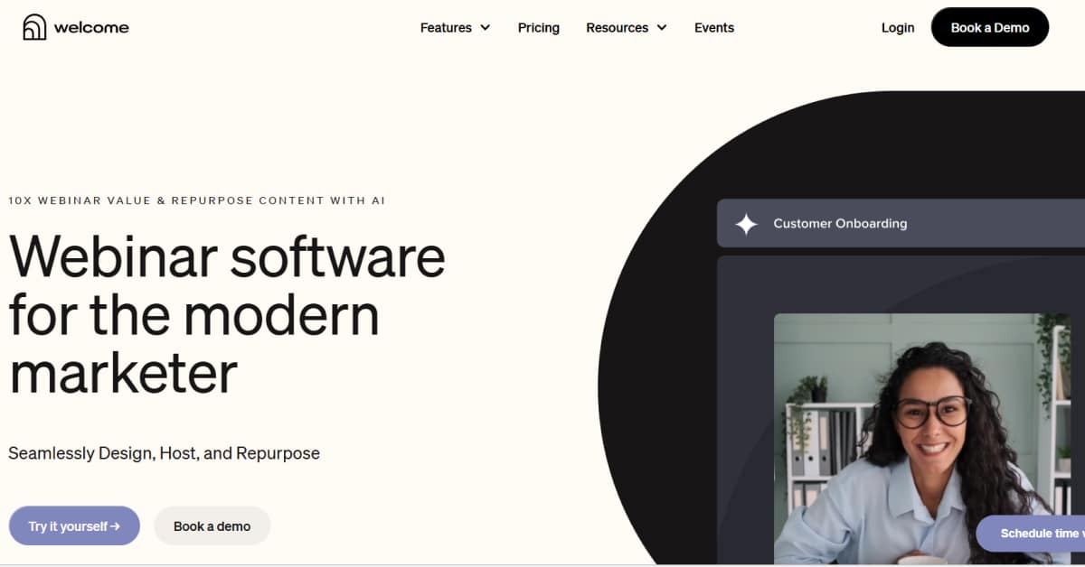 welcome - saas website examples