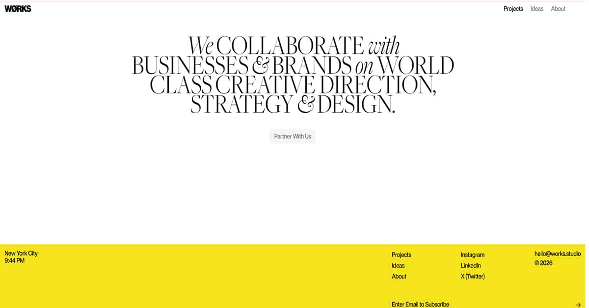 Works - Yellow Website Examples