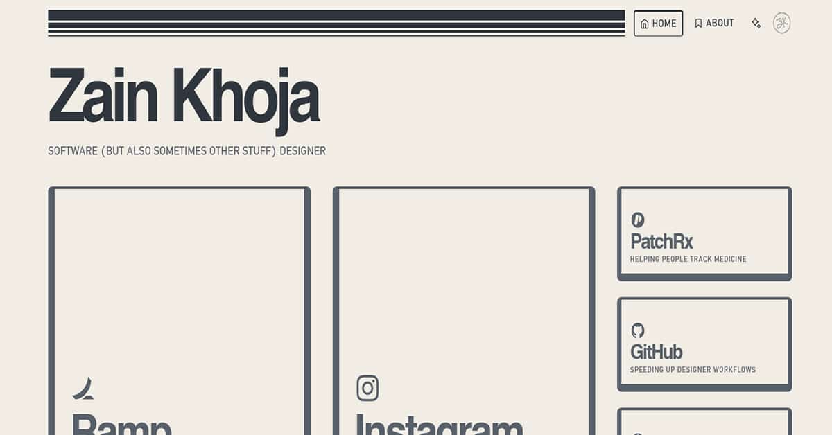 Zain Khoja - Student Website Best Student Portfolio Websites_Carleen Markey