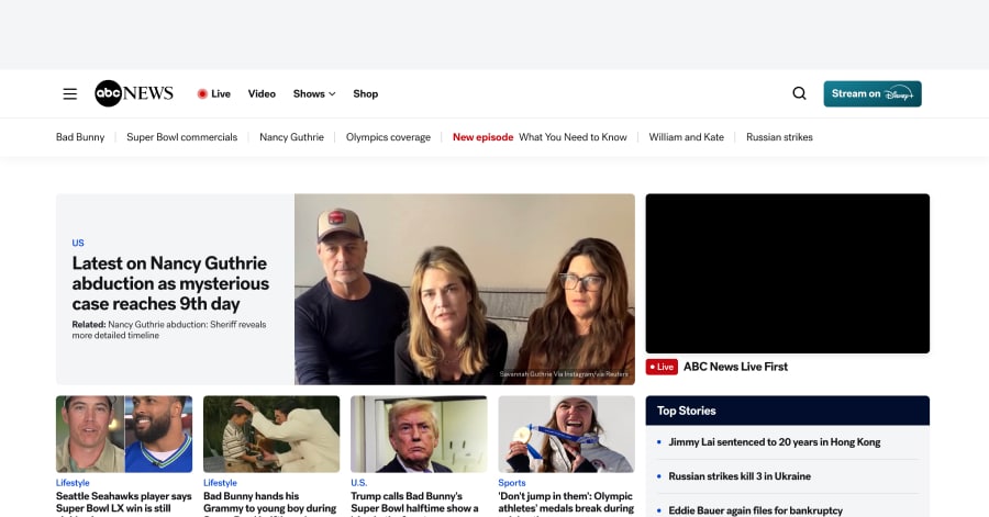 abc news - Informational Website Example abc news - Informational Website Example