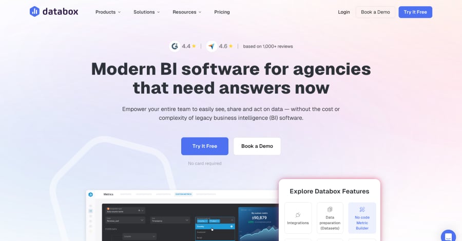 databox - Lead Generation Website Example