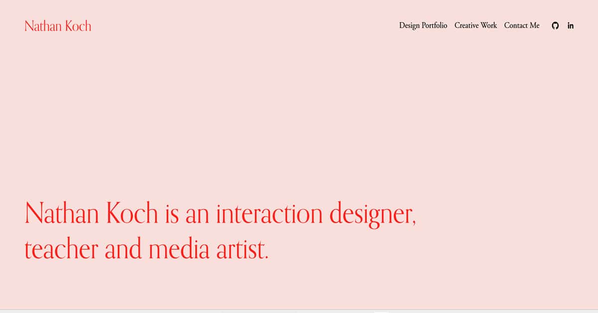 nathan Koch - Student Website Nathan Koch - Student Portfolio Website Example