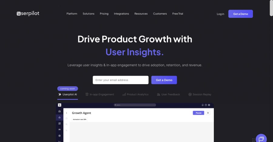 userpilot - Lead Generation Website Example