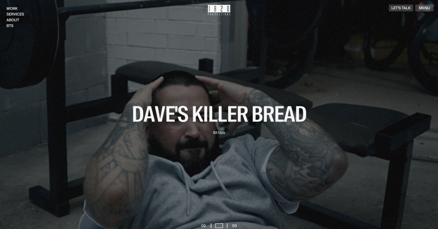 1820 Productions - Full-Screen Video Website Examples