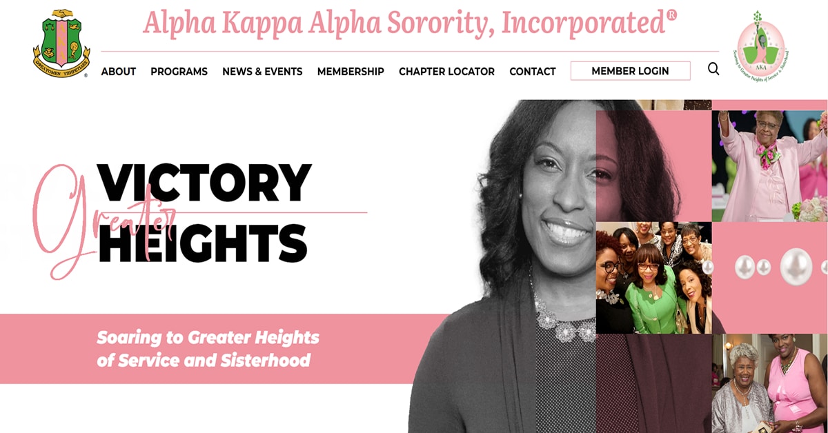 Alpha Kappa Alpha Sorority - Pink Web Design Best Pink Website Examples_Pink Cafe