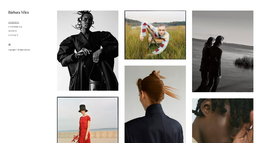 Barbara Velez - Female Model Website Examples